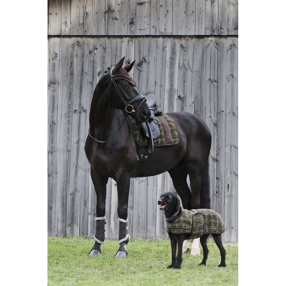 Ochraniacze Ujeżdżeniowe Z Futrem Mesh Faux Fur Brown Platinum 24 Eskadron